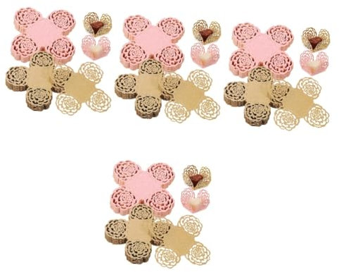 Amosfun 400pezzi Confezione Rosa Per Cioccolatini Eleganti Wrapper Per Truffle e Mini Cupcake Decorazioni Per Feste Matrimonio e Compleanni Facili Da Usare Rosa