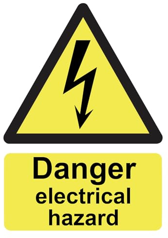 Danger Electrical Hazard Safety Warning Health & Safety Sign Self Adhesive Sticker A4 297mm x 210mm