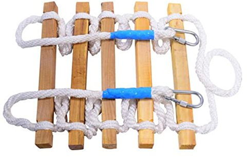 Rope Ladder, Log Fire Rope Ladder Non-Slip Escape Ladder with Hook Fire Escape Ladders for Windows and Balconies/18M/59Ft