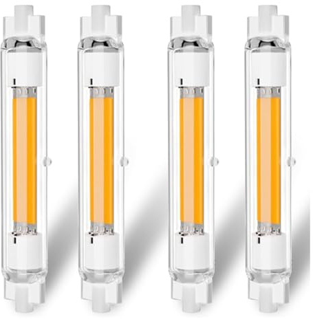 Hsientpe R7S LED 118mm Dimmbar,30W R7S 118mm Ersatz für 300W Halogenstab,Led lampen Naturweiß 4500K 3000LM,Kein Flackern,360°Abstrahlwinkel,4er Pack