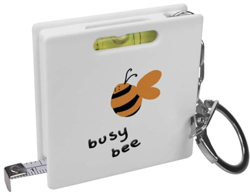 Azeeda 'Busy Bee Looking For Nectar ' Keyring Tape Measure/Spirit Level Tool (KM00043041)