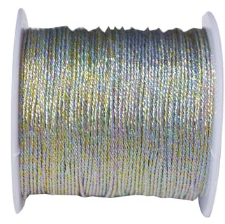 1 Roll Colorful Twine String 0.6mmx34m Metallic String Metallic Tinsel Cord Embroidery Thread for Crafts Beading Gift Wrapping