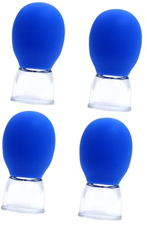 KiBcsLic Confezione Da 4 Coppette per Massaggio Viso E Corpo, Blu