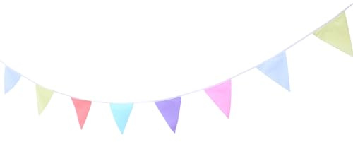 HIAKDOFT Banderín Decorativo Banderas de Tela Coloridas para Cumpleaños para Decoración de Jardín y Fiestas