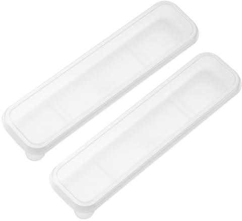 JIHUOO Lot de 2 boîtes à couverts portables transparentes - Boîte de rangement simple - Fourchette et cuillère - Baguettes - Boîte de voyage - Boîte à déjeuner - Petit étui de transport pour couverts