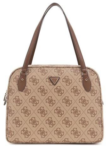 GUESS Shopper Reisetasche mit Laptopfach Travel Tote Latte Logo/Brown hellbraun