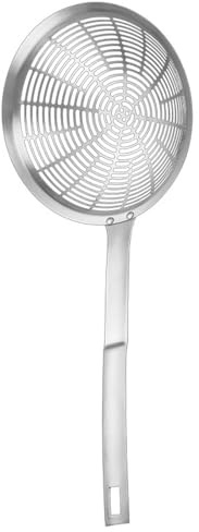Schiumarola in acciaio inox resistente alla ruggine mestolo scanalato grande colino con manico ergonomico utensili da cucina grande colino