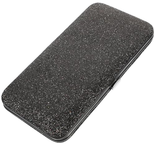 POPETPOP Estuche para Pinzas De Pestañas Portátil Negro, Caja De Almacenamiento Delgada para Herramientas De Maquillaje, Organizador Compacto para Uso Profesional y Viaje
