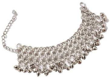 Chaine de cheville à grosses cloches – Chaîne de plage multicouche bohème vintage pour femme, taille unique