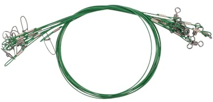 TOPBATHY 10 Piezas Líder de Pesca Acero Inoxidable Resistente Alambre para Agua Línea Pesca con Giratorio Kit de Aparejos