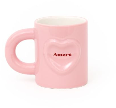Mr. Wonderful – Taza 3D “Amore” – Taza de Cerámica 300 ml – Diseño en Relieve y Mensaje Romántico – Regalo Original para Parejas