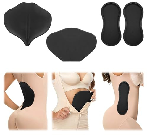Fukaisu 4uds Juego Tablas Compresión Abdominal, 360 Lateral Lipo Espuma Protectores Laterales con Almohadilla Compresión Abdominal Envoltura y Modelador Lumbar Espalda para Recuperación Post Cirugía