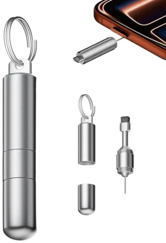 TAVYTH Outil de Nettoyage 2 en 1 avec Brosse et Éjecteur de Carte SIM Portatif, Brosse de Nettoyage, Kit de Nettoyage Polyvalent pour Port de Chargement, Objectif d'Appareil Photo et Claviers