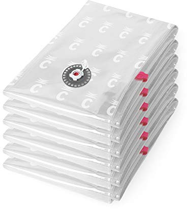 Compactor ASPISPACE Vakuum-Kompressionsbeutel XL (80x130 cm), Set mit 6 Stück, Transparent