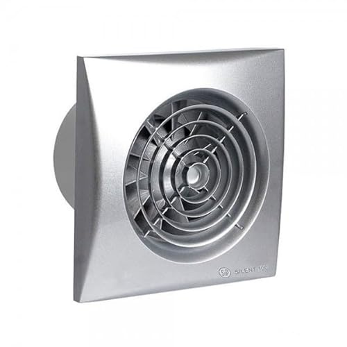 Extractor de baño S&P Silent-100CZ Silver C/Rod.Bola