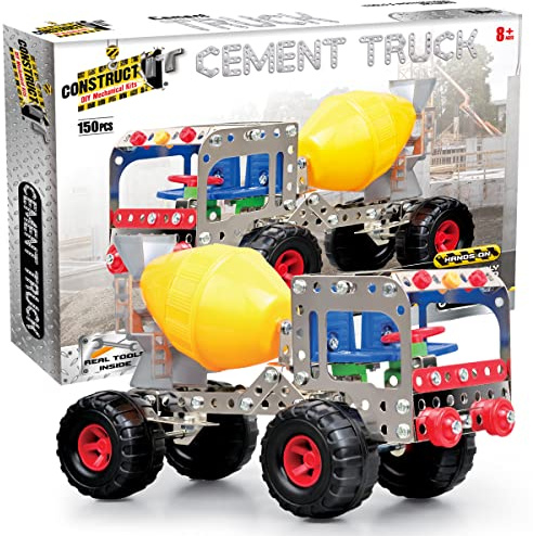 Construct It Cement Truck, Building Set, STEM Education Toy, Ages 8+