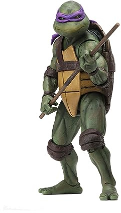 NECA Action Figur Donatello 18Cm | Teenage Mutant Ninja Turtles Actionfigur, 15,2 cm, exklusiv – Donatello 1990 Filmversion