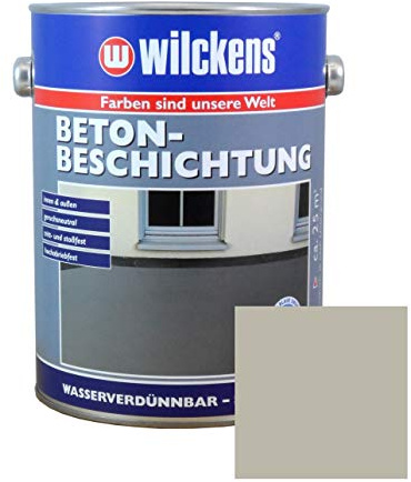 Betonbeschichtung 2,5L seidenmatt Beton Boden Estrich Farbe Beschichtung (Kieselgrau)