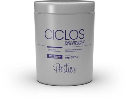 Mascarilla Brasileña Suavizante Profesional Portier B-TOX VIOLETA (sin FORMOL) 1L