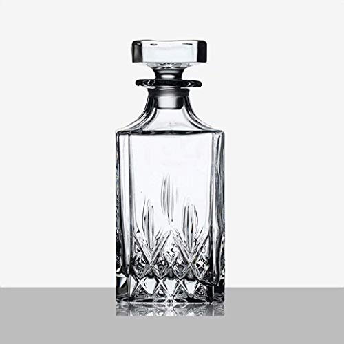 Panduo Conjunto de decantores Decantador de Wine Crystal Wine Decanter Crystal Glass Whiskey Bottle Decanter 800ml Wine Decanter Set Crystal (Color : #1)