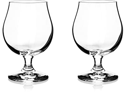 North Mountain Supply Vasos de cerveza belga para cerveza fuerte/oscura e IPA belga, 16 onzas, juego de 2