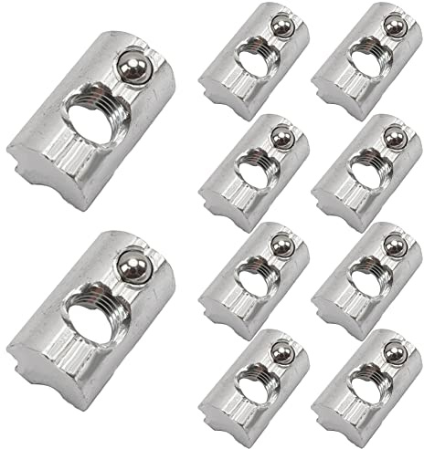 10 Stück Nutensteine M8,T-Nutmuttern, Nutsteine T-Schiene Gleitmuttern Edelstahl, Europäische M8-Gewinde Für Aluminiumprofile Extrusionsschlitz Systemprofil Profil
