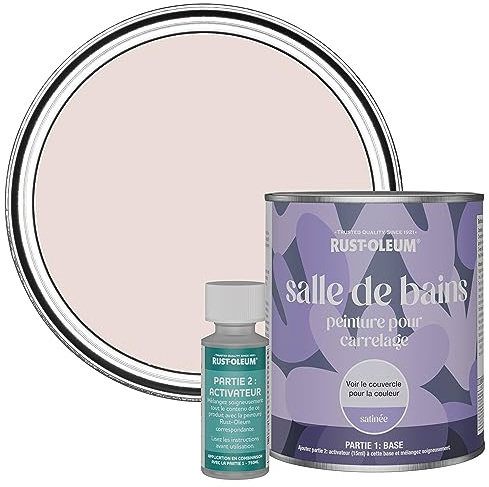Rust-Oleum Pink Water-Resistant Bathroom Tile Paint in Satin Finish - Elbow Beach 750ml