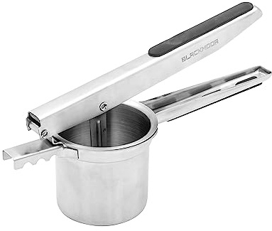 Blackmoor Potato Masher Ricer/Stainless Steel / 3 Interchangeable Plates for Varying Fineness/Easy to Clean/Fluffy Mashed Potatoes/Multifunctional Professional Masher