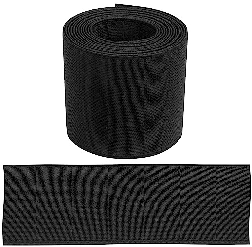 AERZETIX - C67296 - Elastique plat 2 m - largeur 70 mm - couleur noir - confection mercerie couture vêtements tissu ceinture pantalon jupe