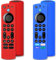 Pinowu Silicona Estuche Remoto (2 Piezas) Compatible con el Control Remoto por Voz Alexa Mejorado de la Serie Firestick 4K MAX/Toshiba/Insignia/Pioneer (Rojo + Azul, Ambos NO Brillan)