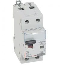 410999 Disjoncteur Différentiel 6a - 30ma - Type Ac - 1p+n - 2 Modules - Neutre à Droite - Auxiliarisable - Legrand