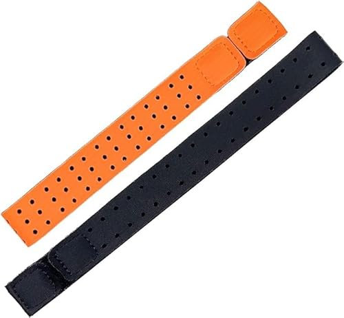 fitspur Brazalete de repuesto para monitor de frecuencia cardíaca, correa de frecuencia cardíaca suave compatible con OTF, correa ajustable Orange Theory Fitness (naranja + negro)