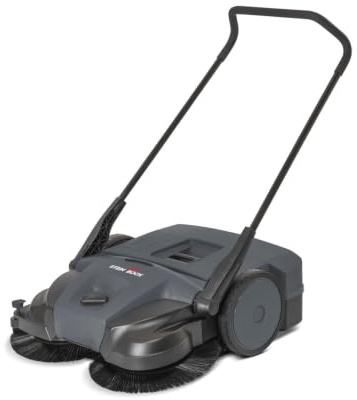 Steinbock Kehrmaschine Turbo Premium manuell | 2-fache Schmutzaufnahme | 97 cm Kehrbreite | 3.600 m²/h Kehrleistung | 50 l Behälter | Anthrazitgrau | nasse/trockene Oberflächen | Handkehrmaschine