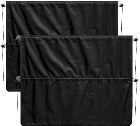 2 unidades de protección solar para coche para bebé, 65 × 50 cm, protección solar universal para coche con función de cortina, parasol para coche para niños, protección solar lateral, protección