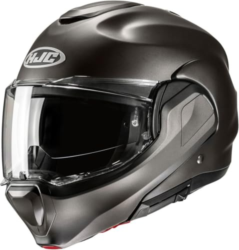 HJC, Modularer Motorradhelm F100 UNI Semi Flat Titanium, XS