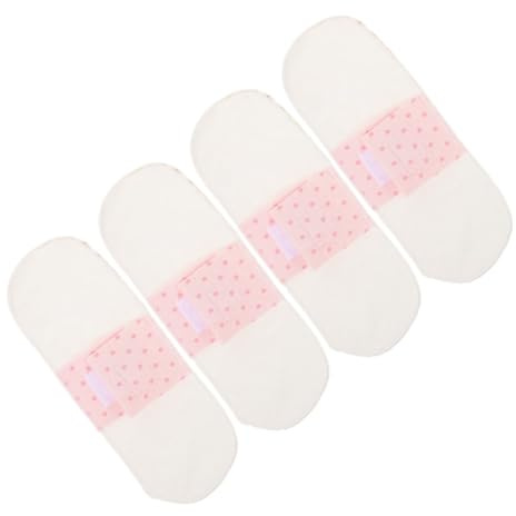 Healeved 4 Stück Wiederverwendbare Menstruationsbinden Einlagen 21cm Baumwolle Atmungsaktiv Waschbare Slipeinlagen Für Frauen Schwangerschaft Wochenbett