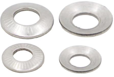 Guarnizione zigrinata in acciaio inossidabile, M3 M4 M5 M6 M8 M10 M12 M16 A2-70 Guarnizione elastica zigrinata a molla a disco seghettata con molla a disco in acciaio inossidabile 304(M5 20pcs)