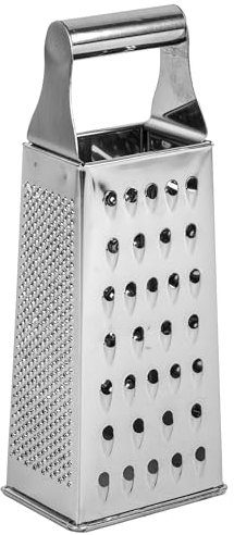 KARL HAUSMANN Râpe de Cuisine Inox - 23 cm - Râpe Carrée 4 Faces Polyvalente pour Légumes et Fromage - Râpeuse Légumes et Fromage - Rape a Legume en Acier Inoxydable - Idéale Rapeuse Manuel