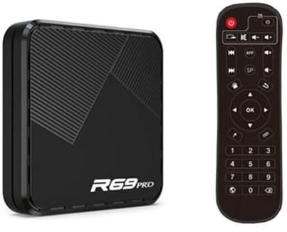 Uxsjakjsd R69 PRO Android 14 TV Boxs Controllo Vocale Smart Theater WIFI6 1000M LAN Bluetooth 8K 4K Video TV in Diretta Gratuita Spina UE