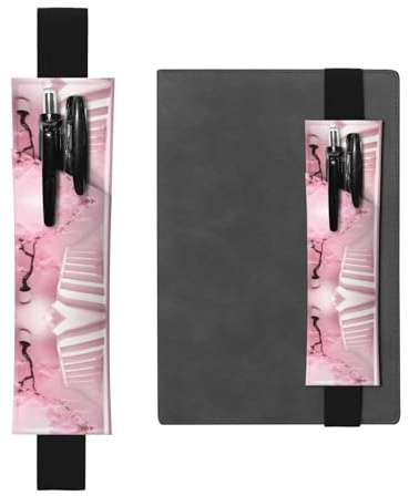 WZYCWB Pot à crayons en PVC imprimé fleur de cerisier blanc grande capacité + trousse créative avec bande élastique antidérapante