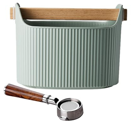 Bin – Juego de cajas de disco | Caja de café para golpear, cubo extraíble | Cubo de basura extraíble para moler, cubo de basura antideslizante para café molido