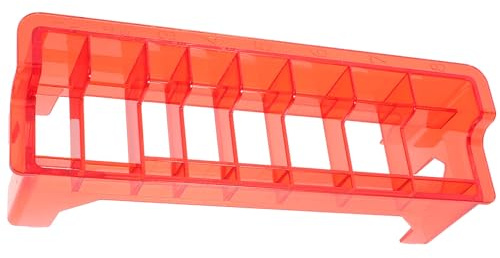 Caja Organizadora Roja de Protección para Cortadora de Cabello | Plástico Resistente al Desgaste, para Peines Limitadores, Uso en Hogar u Hotel, Pensado para Peluqueros