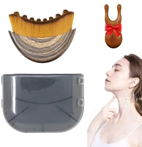 Alpenfaser Gesichtsbürste, Natürliche Sanfte Reinigungsbürste Für Empfindliche Haut, Lymph Bürste Gesicht, Alpenfaser Lymphbürsten Face Brush, Entwickelt Für Die Konturierung Von Gesicht(1 pc)