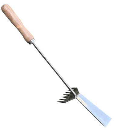 Desherbador manual, desbrozador manual robusto, mango largo, pala de jardín, rastrillo herbicida – para patio, jardín, exterior, cultivo, suelo, eliminación de malas hierbas