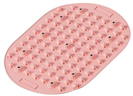 Generic Foot Pressure Point Acupressure Mat Non Slip Easy to Clean Pressure Point Mat for Jogging Fitness Home Gym Use Workout Office, Pink