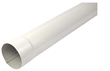 T.E.G. METALLI S.R.L. Pluviale Tubo Discendente per Grondaia in Alluminio o Lamiera Diametro 100 mm Vari Colori e Lunghezze (Lamiera/Bianco Grigio, 3)