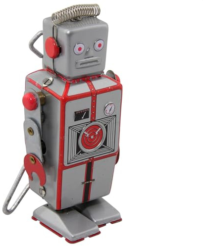 Freak Scene Robot - Tin Toy Robot - Silver