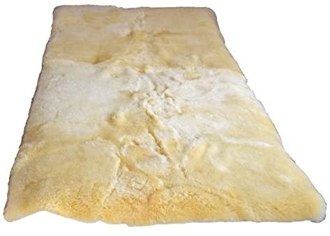Naturasan Alèse Médicale en Peau d'Agneau | Surmatelas de Lit Écologique | Tannage Médical (90 x 200 cm)