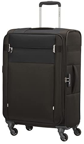 Samsonite Citybeat - Spinner M, Erweiterbar Koffer, 66 cm, 67/73 L, Schwarz (Black)