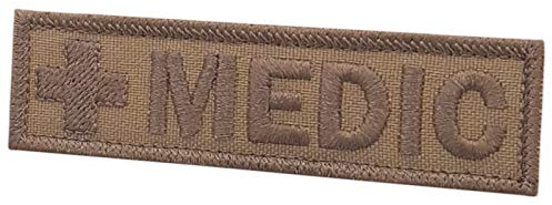Coyote Medic EMS 1x3.5 Tan Medical EMS Paramedic Morale Taktisches Militär Patch